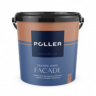 Краска БАЗА А Poller A.R.T., для фасадов и цоколей, латексная, глубокоматовая, 9 л