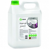 Щелочное средство для прочистки канализационных труб Grass Digger-gel, 5,3 кг