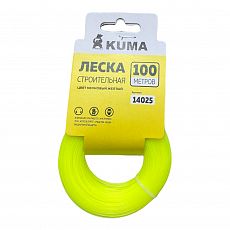 Леска KUMA строительная, 100 м, D1 мм, цвет желтый (1/20/200) 14025