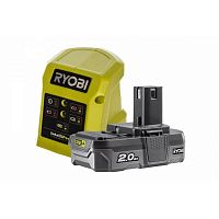 Набор Ryobi аккумулятор Li-Ion, 18В, 2 А*ч, + зарядное устройство RC18115-120VSE Набор Ryobi аккумулятор Li-Ion, 18В, 2 А*ч, + зарядное устройство RC18115-120VSE