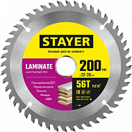 Диск пильный Stayer LAMINATE по ламинату, аккуратный рез, 200x32/30 мм, 56T 