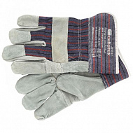 Перчатки Сибртех, спилковые, комбинированные, размер XL, 679012 