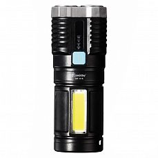 Фонарь 4 LED и рассеивателя, боковой COB,  встроенный аккумулятор, MicroUSB Smartbuy (1/10) SBF-816