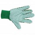 Фото Перчатки Palisad садовые х/б ткань с ПВХ точкой, манжет, M (1/120) 67762