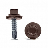 Саморез кровельный, серо-коричневый, 5,5х25 мм, 250 шт