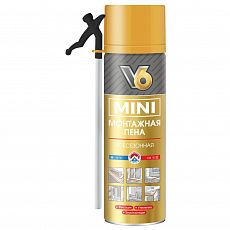 Пена монтажная V6 MINI всесезонная 350 гр (1/12)
