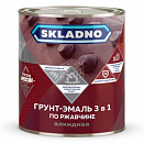 Грунт-эмаль по ржавчине Skladno, 3 в 1, коричневая, 1,8 кг 