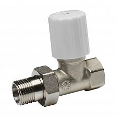 Клапан запорный для радиатора прямой  FM 1/2" AQUALINK (1/15/150) 02599_Р