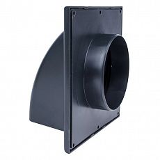 Решетка-колпак KUMA 100 мм., графит. пластик c обратным клапаном (1/20) РВ-00017Г