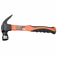 Молоток-гвоздодер Harden, двухкомпонентная фибергласовая рукоятка, намагниченная головка, 700 г 