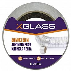 Лента клейкая X-Glass алюминиевая 50мм х 50м (1/36) 160374