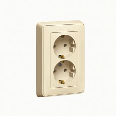 Фото Розетка Legrand Cariva 2x2К+З нем.cт/слоновая кость 695918