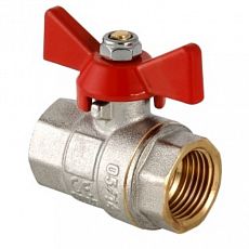 Кран шаровой никелированный VALFEX OPTIMA вн/вн руч. бабочка, 1/2" <4> VF.217.NLB1.01_D