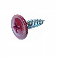 Саморез прессшайба, 4,2х16, сверло, RAL 3005 красный, 1000 шт