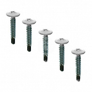 Саморез 4,2х51 мм, прессшайба, сверло, RAL 9003 белый, 250 шт