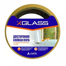 Лента клейкая X-Glass двухсторонняя на полипропиленовой основе 50мм х 25м (1/36) 160386
