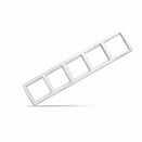Рамка UNIVersal Валери, 5-м, горизонтальная, белая, 1037 