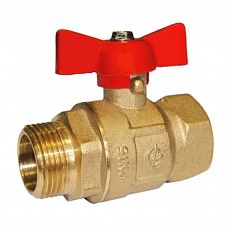 Кран шаровой латунный VALFEX OPTIMA вн/нар руч. бабочка,  3/4" <1>(20/80) VF.218.L0B1.034_пром_D