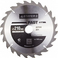 Диск пильный Stayer Master Fast-Line по дереву 210*30 мм 24Т