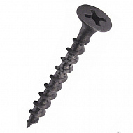 Саморез 4,2х90 мм, редкий шаг, чёрный фосфат, 150 шт, ат