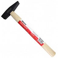 Молоток слесарный Derzhi, с деревянной ручкой, квадратный боек, 300 г