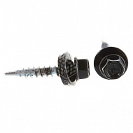 Саморез кровельный черный (9005), 5,5х25 мм 250 шт 