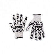 Перчатки рабочие KUMA, трикотажные х/б,10 класс, волна, ПВХ-гель, L, 701350