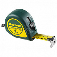 Рулетка KRAFTOOL GRAND, обрезиненный пластиковый корпус, 5 м, 25 мм, 34022-05-19