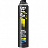 Клей-пена монтажная ZIGGER PF Cement, профессиональная, всесезонная, 850 мл, 950