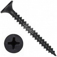 Саморез частый шаг, 3,5х55 мм, чёрный фосфат, 300 шт, ат