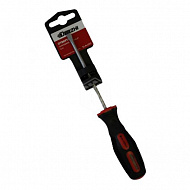 Отвертка шлицевая Derzhi SL4х100, Anti-Slip, с обрезиненной рукояткой