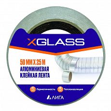 Лента клейкая X-Glass алюминиевая 50мм х 25м (1/36) 160376
