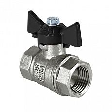 Кран шаровой никель VALFEX DeltaPro вн/вн руч. бабочка, 1/2"  <4> VF.217.NB1.012.DP