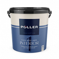 Краска для стен и потолков Poller A.R.T. 1, латексная, белая, 2,5 л