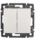Выключатель двухклавишный Legrand Valena белый 694265