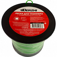 Леска для триммеров Derzhi, квадратная, 3 мм, 250 м, бобина 