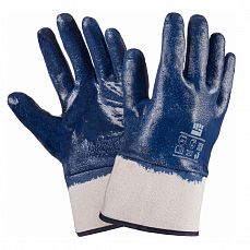 Перчатки МБС 3-ой облив, синие, манжет, размер: 10,11(1/204)