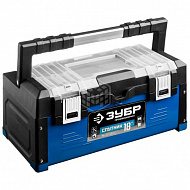 Ящик для инструментов ЗУБР СПУТНИК-18, металлический, 460х230х200 мм, 18", 38153-18