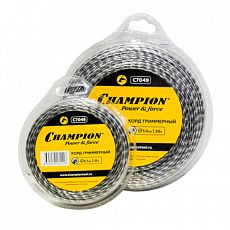 Леска для триммеров CHAMPION Tri-twist 3,0мм*50м (витой треугольник)+нож (1/10) C7049
