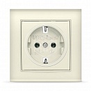 Розетка UNIVersal Бриллиант, 1-м, слоновая кость, 7948844