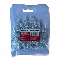 Скоба для кабеля Derzhi, прямоугольная, 5 мм, 100 шт, 368-005