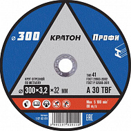 Диск отрезной по металлу Кратон, 300x3,2x32 мм