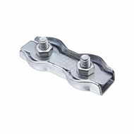 Зажим для стальных канатов, плоский, Duplex, М8, 10 шт 