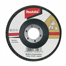 Диск лепестковый шлифовальный Makita стекловолокно, плоский Z120, 125мм (1/10) D-27713_Z