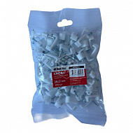 Скоба для кабеля Derzhi, прямоугольная, 16 мм, 100 шт, 368-016