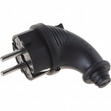 Вилка UNIVersal угловая c/з каучук 16А 250В IP44 (еврослот) (1/40) 1241