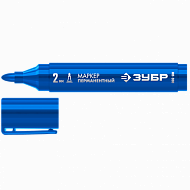 Маркер перманентный ЗУБР МП-300, заостренный, синий, 2 мм, 06322-7