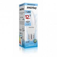 Лампа светодиодная "свеча" С37 Е27 12Вт 4000К Smartbuy (1/10/100) SBL-C37-12-40K-E27