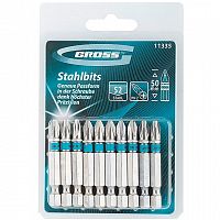 Набор бит Gross, PH2х50, сталь S2, 10 шт