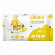 Влажные антибактериальные салфетки Grass Milana, лимонный десерт, 72 шт